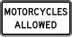Zeichen R3-11P Motorräder auf HOV-Spur erlaubt (Zusatzschild)
