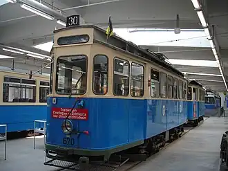 Triebwagen der Baureihe G im MVG Museum