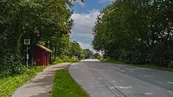 Bushaltestelle Maasbüll, Neukrug, Fahrtrichtung Flensburg