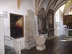 Taufstein und drei Epitaphe der Familie von Lindenau (2012)