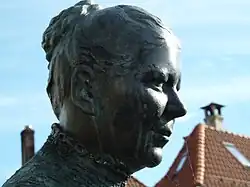 Profil der Madam Felle an dem Monument in Sandviken/Bergen
