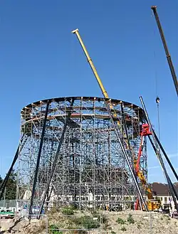 9.&nbsp;Oktober 2010: Bau des unteren Teils der Mae West