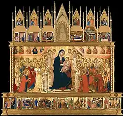 Die Maestà von Duccio, Tempera und Gold auf Holz, Museo dell’Opera del Duomo in Siena, 1311