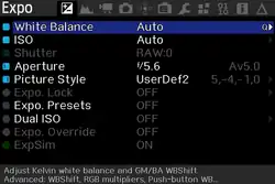 Belichungseinstellungen