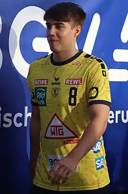 Magnus Grupe bei der Saisoneröffnung der Rhein-Neckar Löwen