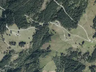 Maierhoferalmen aus der Vogelperspektive