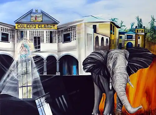 Malabo (2022, Acryl, 120 × 160 cm)