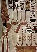 Die Königin Nefertari beim Opfer