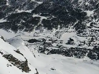 Blick nach Südosten nach Maloja.