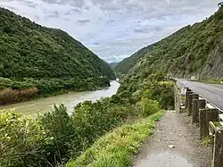 Der mittlerweile geschlossene Straßenzugang