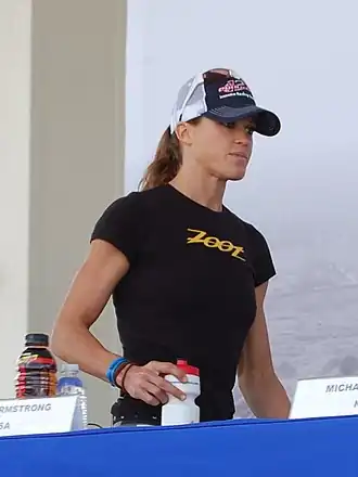 Mandy McLane bei der Pressekonferenz vor dem Ironman 70.3 Florida, 2012