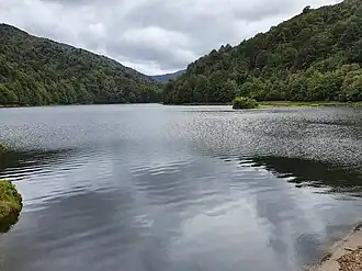Blick vom Staudamm aus in Richtung Süden