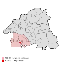 Lage von Laag-Keppel in der Gemeinde Bronckhorst