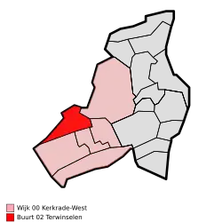 Lage von Terwinselen in der Gemeinde Kerkrade