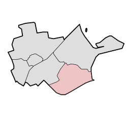 Lage von Nieuw- en Sint Joosland in der Gemeinde Middelburg