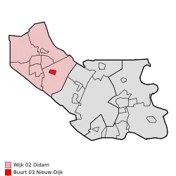 Lage von Nieuw-Dijk in der Gemeinde Montferland