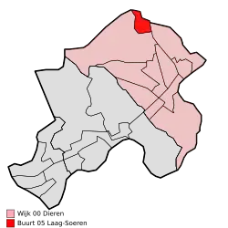 Lage von Laag-Soeren in der Gemeinde Rheden