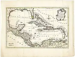 Karte des Golfs von Mexiko, der Inseln und angrenzenden Regionen (1782)