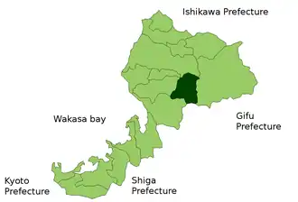 Lage Ikedas in der Präfektur