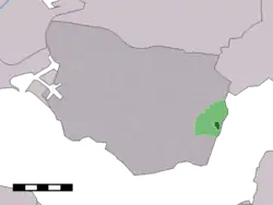 Lage von Hoedekenskerke in der Gemeinde Borsele