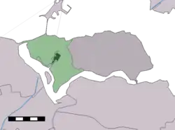 Lage von Kamperland in der Gemeinde Noord-Beveland