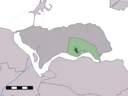 Lage von Kortgene in der Gemeinde Noord-Beveland