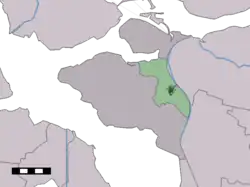 Lage von Oud-Vossemeer in der Gemeinde Tholen