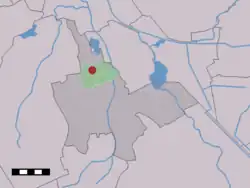 Lage von Eelde in der Gemeinde Tynaarlo