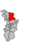 Lage des Kantons Nomeny im Arrondissement Nancy