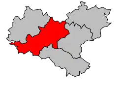 Lage des Kantons Château-Salins innerhalb des Arrondissements Château-Salins