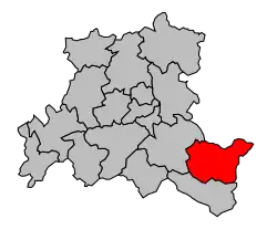 Lage des Kantons Saulxures-sur-Moselotte innerhalb des Arrondissements Épinal