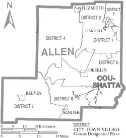 Gliederung des Allen Parish