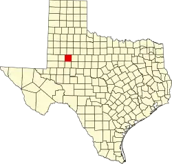 Lage des County in Texas