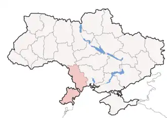 Karte der Ukraine mit Oblast Odessa