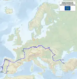 Karte des Wanderweges