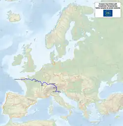 Karte des Wanderweges