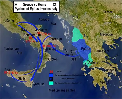 Der Zug des Pyrrhus durch Italien