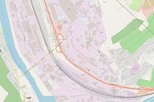 Karte Standort der ehemaligen Emery Barracks