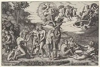 Das Urteil des Paris (Marcantonio Raimondi (Stich), Raffael (Zeichnung))