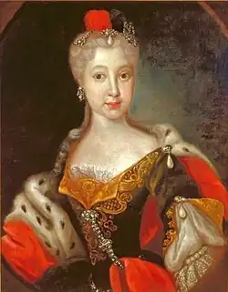 Ehefrau Maria Franziska von Pfalz-Sulzbach.