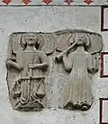 Relief des Erzengels Michael und eines weiteren Engels