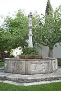 Marienbrunnen bei Hofkirche (am alten Brunnenetz der Stadt Luzern angeschlossen, Trinkwasser)