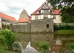 Hochwasser im Bereich Burggraben und Umfassungsmauer