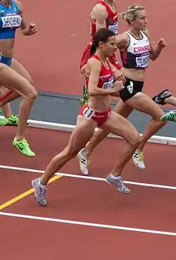 Marina Munćan (vorn, Nr.&nbsp;11) – Rang&nbsp;zehn, über ihre Zeit eigentlich qualifiziert für das&nbsp;Halbfinale