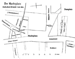 1651: Markt, Puschkinstr. als Filter- und Steinstraße