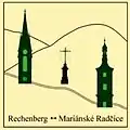 Markierung Pilgerweg Mariánské Radčice / Maria Ratschitz → Rechenberg
