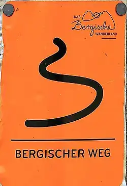 Wanderzeichen Bergischer Weg