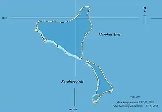 Karte von Marokau (mit Ravahere)