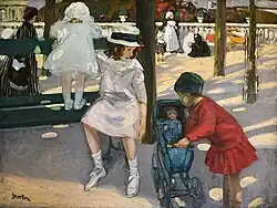 Malerei. Martha Stettler: Die kleinen Mütter, 1908.