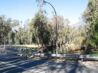 Gulpa Creek am Eingang zum Park bei Mathoura